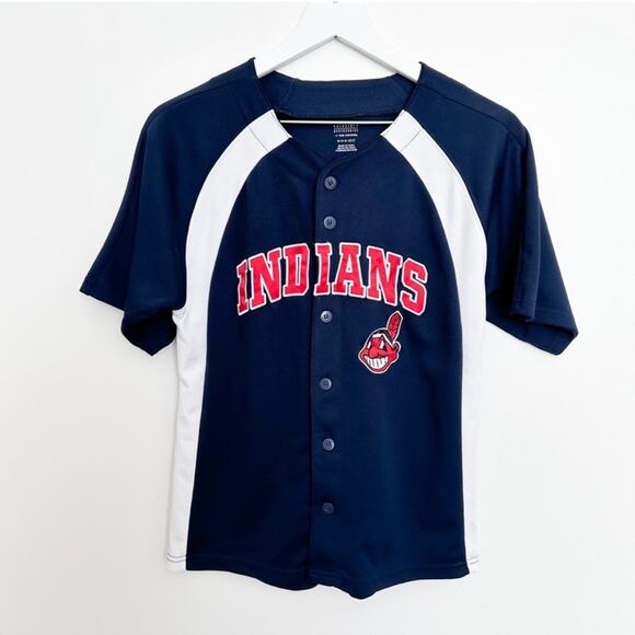 Cleveland Indians Youth Button Front Jersey - Picture 1 of 8